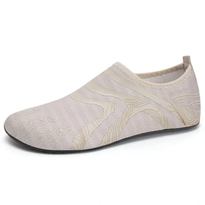 Image of Water Shoes Womens Beach Mens Swimming Barefoot Pool Yoga Quick Watersport Aqua Socks(342Beige, 3.5/4UK=36/37EU)