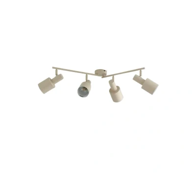 Image of Lindby downlight Ovelia, 8 cm, beige, 4 bulb, metal