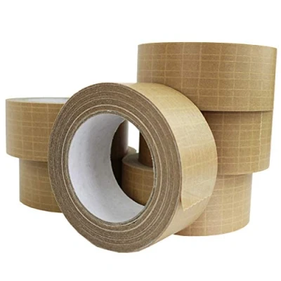Image of All Green Self Adhesive Reinforced, Extra Strong, Paper Packaging Tape 50mm x 25m 6 Rolls