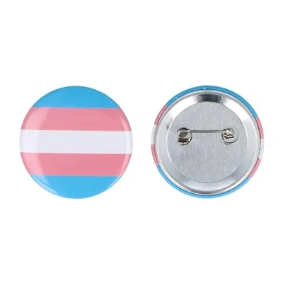 Image of  Henbrandt Pack of 1 Transgender Badge 4cm Pin Button LGBT Pride Accessories Badges Trans Flag LGBTQ Pins for Gay Parades, Parties and Carnivals