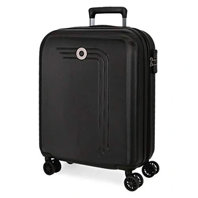 Image of Movom Riga Black Cabin Suitcase 40x55x20 cm Rigid ABS Combination lock 37 Litre 3 Kg 4 Double Wheels Hand Luggage