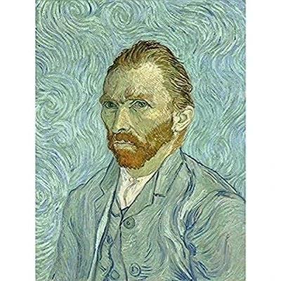 Image of Vincent Van Gogh Self Portrait Painting Art Print Canvas Premium Wall Decor Poster Mural