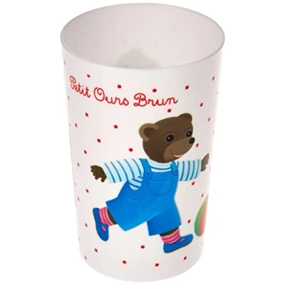 Image of Unbekannt Fun House 005443 Bear Family Glass for Children Polypropylene White 10 x 0.025 6.5 cm