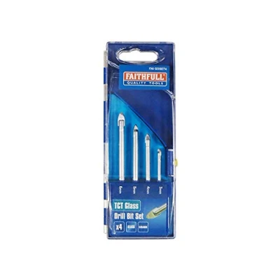 Image of Faithfull 3 6mm Tile and Glass Drill Bit (Set of 4)