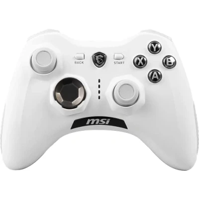 Image of MSI FORCE GC30 V2 WHITE Wireless PC Gamepad Controller 2,4 GHz, 600mAh Li ion Battery, Interchangeable D Pad Covers, Dual Vibration Motors, USB 2.0 Wired/Wireless