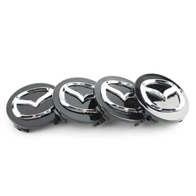 Image of LLTSNT 4 Pcs Hub Centre Caps for Mazda 60mm, Wheel Covers Center Badge Logo Car Accessories,Black
