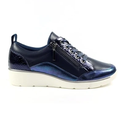 Image of Ladies Kiley Navy Trainer 8 Blue
