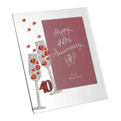 Image of Juliana Unisex 40th Anniversary Mirror Photo Frame