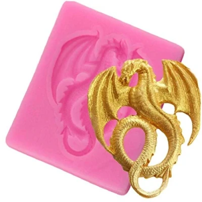 Image of Sugarcraft Dragon Silicone Mold Fondant Mould Cake Decorating Tools Chocolate Gumpaste Candy Clay Kitchen Baking