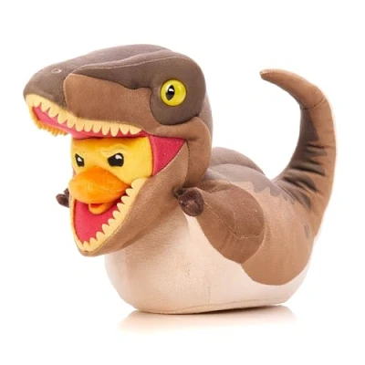 Image of TUBBZ Plush: Jurassic Park Velociraptor Cosplaying Rubber Duck Soft Plush Collectible Toy