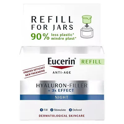 Image of Eucerin Anti Age Hyaluron Filler +3x Effect Night Cream for all skin types (50 ml)