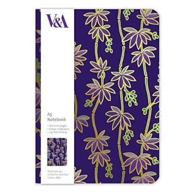 Image of V&amp;A Purple Bamboo A5 Luxury Notebook