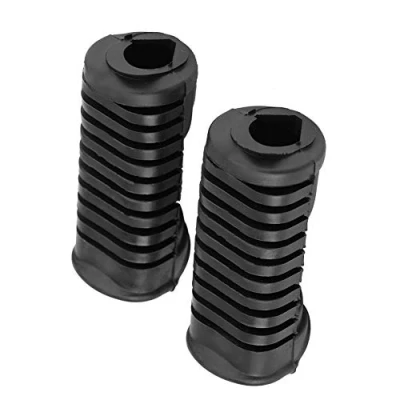 Image of VOBOR Motorcycle Front Footpegs 1 Pair Footrest Rubber Pad Grip Cover Non Slip Foot Peg Pedals for Honda 125cc CG 125