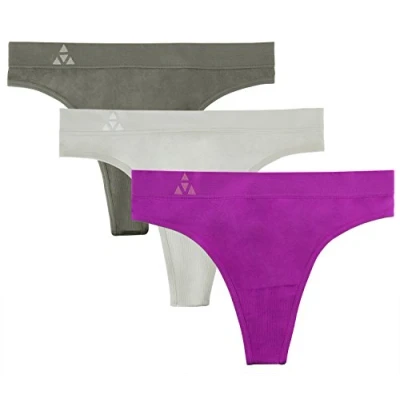 Image of Balanced Tech Women&#039;s Seamless Thong Panties 3 Pack Mulberry Group X Small