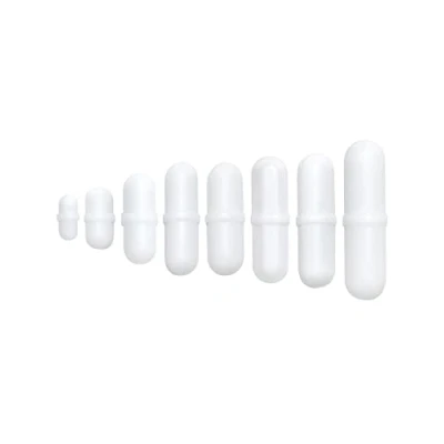 Image of QWORK® Set of 8 PTFE Magnetic Stirrer, Type B Stir Mixer Bar Bars for Laboratory (White)