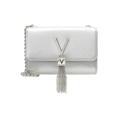Image of Valentino by Mario Womens VBS1R403G Divina Clutch Silver (ARGENTO)