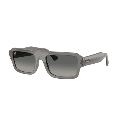 Image of Ray Ban Unisex RB4454 LUKAS 680571 Sunglasses Acetate Grey Squared Normal Shaded