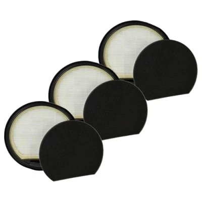 Image of vhbw 3x Replacement Filter compatible with Bosch BGS05A221, BGS05A320, BGS05A222, BGS05A322, BGS05A220 Vacuum Cleaner Exhaust Black White
