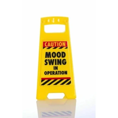 Image of Desk Warning Sign Mood Swing In Operation Office Funny Secret Santa Adults Novelty Gift