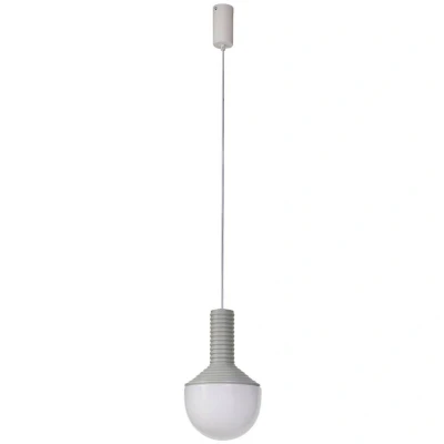 Image of Lucande Florine pendant light, grey/opal, ceramic, glass