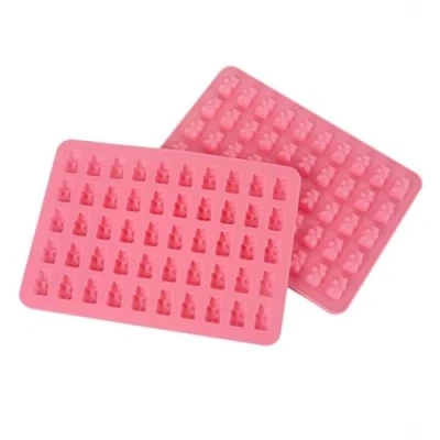 Image of Eddingtons Gummy Bear Set Of 2 Silicone Trays With Dropper 50 Cup Moulds
