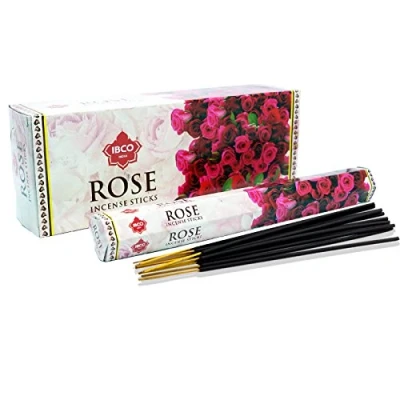 Image of ROSE INCENSE STICKS Box of 6 Packets