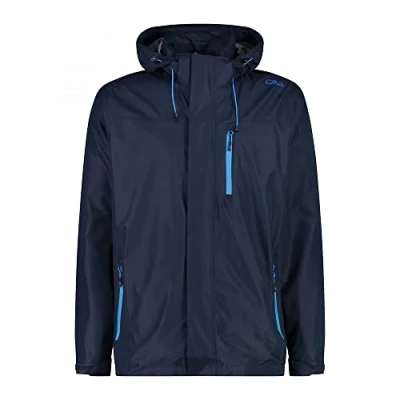Image of CMP Man Jacket Zip Hood With Ventilation, Black Blue, 54