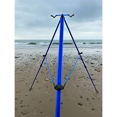 Image of LIDSTERS 7FT TRIPOD SEA FISHING 2 ROD BLUE MATCH TELESCOPIC BEACH
