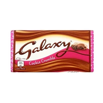 Image of Galaxy Cookie Crumble Chocolate Bar Pack of 24 x 114G