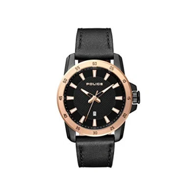 Image of Police Mens Analogue Classic Quartz Watch with Leather Strap PL.15526JSBR/02
