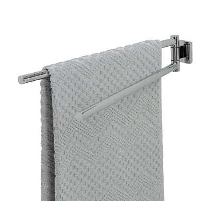 Image of Tiger Dock Towel Rail, Stainless Steel, Chrome, 4.9 x 7.8 45.3 cm