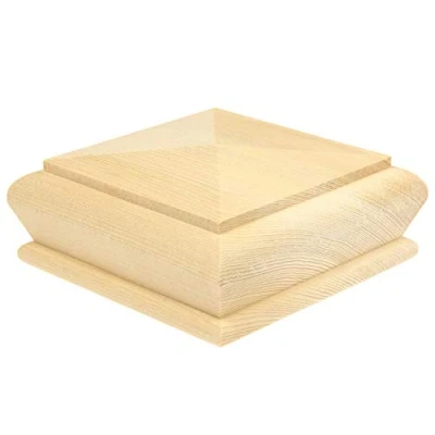 Image of Jackson Woodturners Hemlock Pyramid Newel Cap rebated to fit a 90mm Post