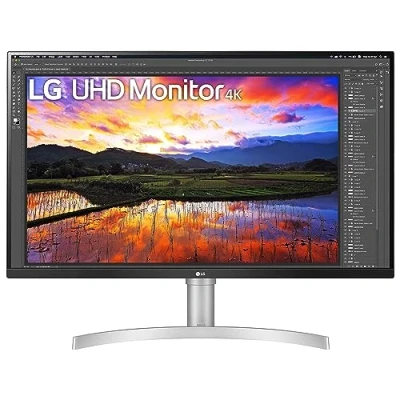 Image of LG Electronics UHD 4K Monitor 32UN650K, 32 Inch, 4K, 60Hz, 5ms Response Time, IPS Panel, HDMI, DisplayPort (White)