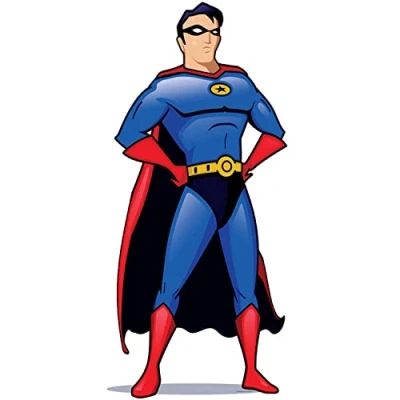 Image of Star Cutouts Cut Out of Superhero