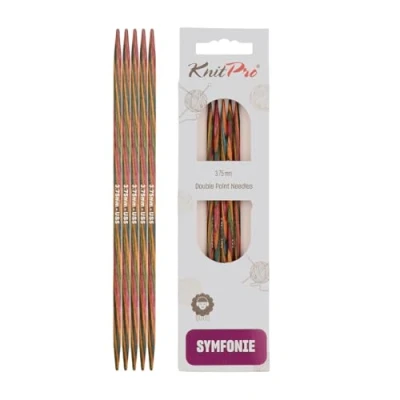 Image of KnitPro 15 cm x 3.75 mm Symfonie Double Pointed Needles, Multi Color, 150