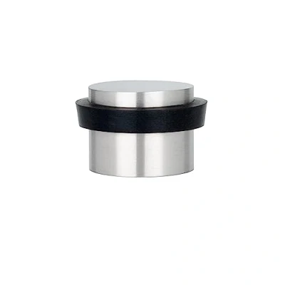 Image of EVI Herrajes I 163 Door Stop, Adhesive, Finish matt INOX (Stainless Steel) Black Rubber