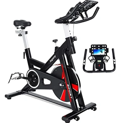Image of AUPOREY Exercise Bike, Indoor Cycling Bike Stationary, Workout Fitness Bikes for Home Cardio with Comfortable Seat, more suitable exercisers