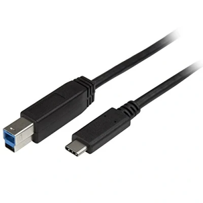 Image of StarTech.com USB C to B Printer Cable 6 ft / 2m Type (USB315CB2M), Black