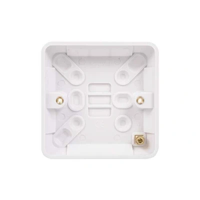 Image of Schneider Electric Lisse White Moulded Single Surface Pattress Box, 16 mm Deep, GGBL9116S,