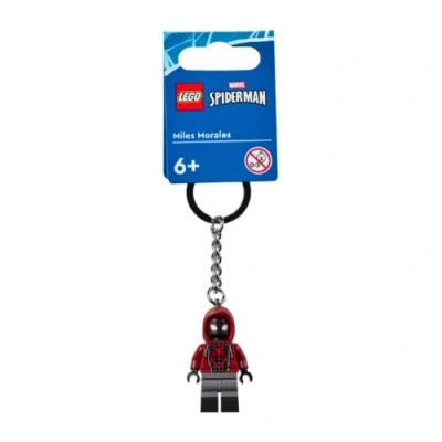 Image of LEGO Marvel Super Heroes Miles Morales Minifigure Keyring Keychain 854153