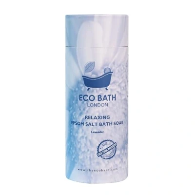 Image of Eco Bath London Relaxing Lavender Epsom Salt Soak Tube 1kg, Magnesium Infused with Essential Oil, Salts for Relaxation
