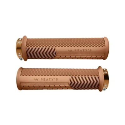 Image of Peaty&#039;s Monarch Grips Gum/Knurl/Thick Race Control, Durable, Ergonomic Finger Bars, Comfort Thumb Pad, All Day Riding, Weather &amp; Terrain, MTB Enduro Downhill Ebike Mountain Bike