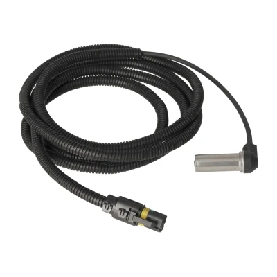 Image of 81271206206, 81271206225 ABS Sensor FEBI BILSTEIN 186425 Front Axle Right with bush, grease 2300mm