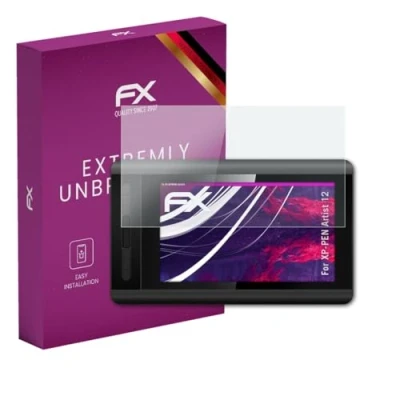 Image of atFoliX plastic Glass Protective Film compatible with XP PEN Artist 12 Protector, 9H Hybrid FX Screen Protector of