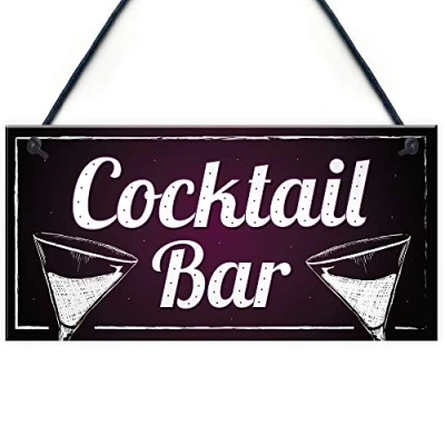 Image of RED OCEAN Cocktail Bar Decorations Neon Effect Home Pub Club Man Cave Garden Sign Friendship Gift