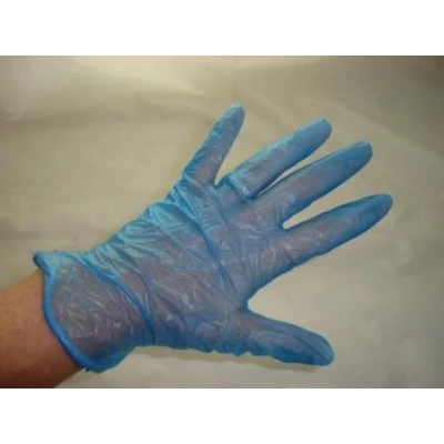 Image of Disposable Gloves 100 x Vinyl, Small powdered Blue (free P&amp;P on all products)