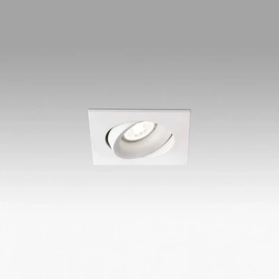 Image of Faro Lighting Arg 1 Light Square Tiltable Recessed Spotlight White, GU10