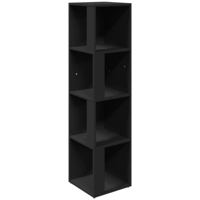 Image of vidaXL Corner Cabinet Black 33x33x132 cm Engineered Wood