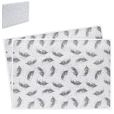 Image of LEONARDO LP48211 Glitter Feather Placemats For Adults Multicolor Accessory