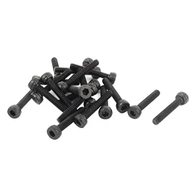 Image of Sourcingmap M2 x 12mm 12.9 Alloy Steel Hex Socket Head Cap Screws Bolt Black 20pcs